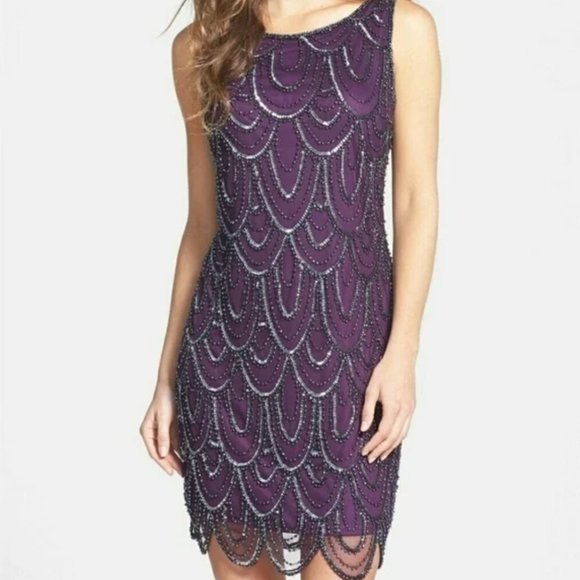 Pisarro Nights Beaded Sequin Mini Dress - Picture 6 of 7